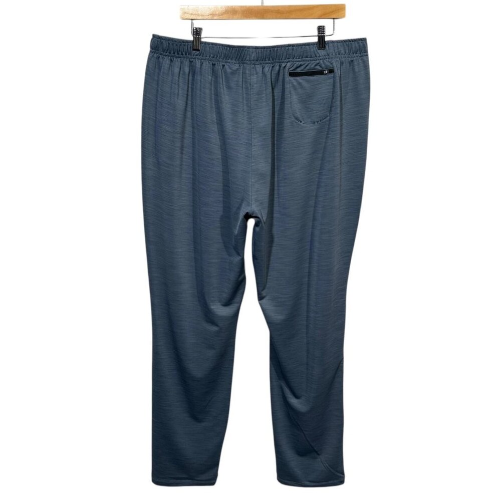 ASICS Men’s Training Pants Size 3XL (40x33") Steel Blue Stretch Zippered Pockets - Picture 3 of 5